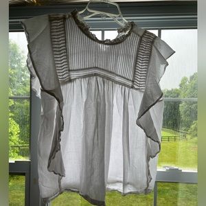 Mustard Seed Sheer White Top